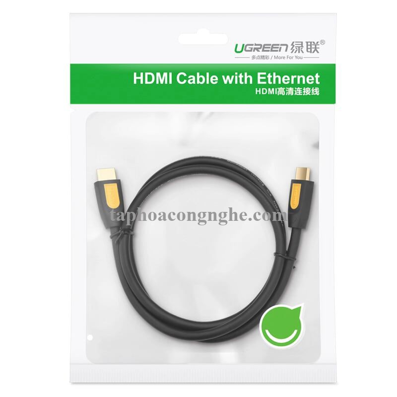 Ugreen 11106 15M màu Vàng Cáp tín hiệu HDMI chuẩn 1.4 hỗ trợ phân giải 4K * 2K HD101 30011106